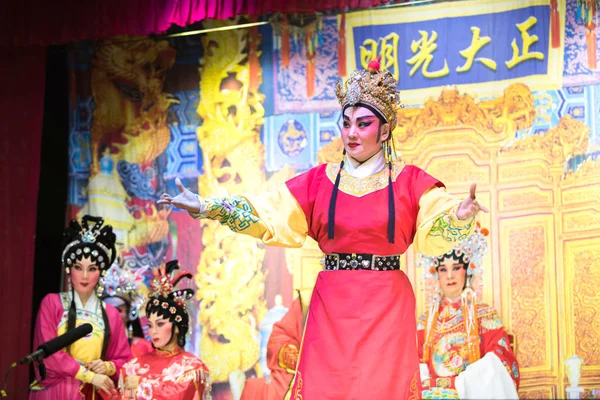 Bangkok Tailandia Abril 2018 Actor Compensa Actuación Ópera China Chinese — Foto de Stock