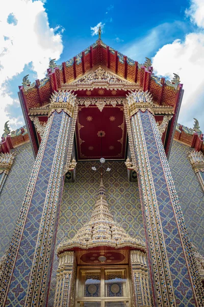 Bangkok Tailandia Jul 2018 Colorido Arte Tradicional Tailandés Mosaico Pared — Foto de Stock