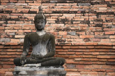 Wat Mahathat Sukhothai Historical Park, Unesco Dünya heritag Buda heykeli