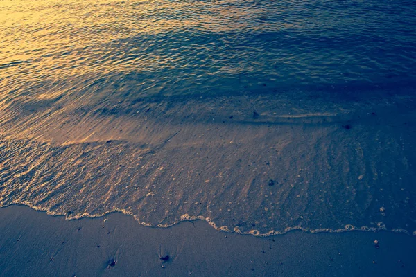 Mar Relaxante Com Amplo Horizonte Céu Mar Com Pôr Sol — Fotografia de Stock