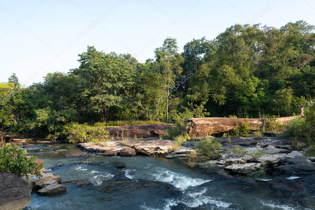 Huai Luang Waterfall at PhuChong Na YOI National Park, Ubonratchathani Thailand