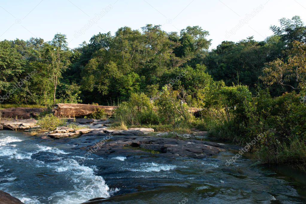 Huai Luang Waterfall at PhuChong Na YOI National Park, Ubonratchathani Thailand