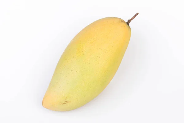 Fructe Delicioase Mango Coapte Mango Fundal Alb — Fotografie, imagine de stoc