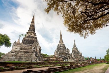 Tayland 's Temple - eski pagoda adlı Wat Phra Sri Sanphet, Ayutthaya Historical Park, Tayland