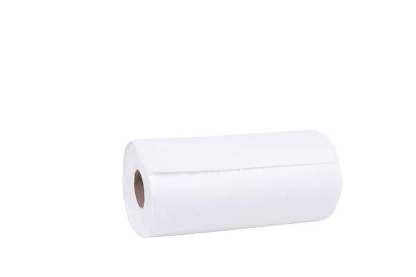 Tkanki Roll Białym Tle Ścieżką Przycinającą — Zdjęcie stockowe
