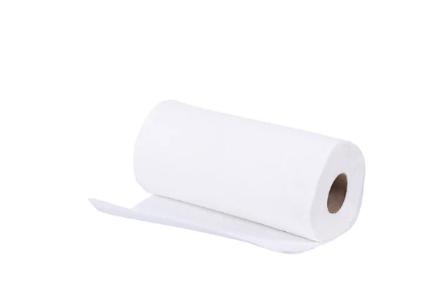 Tkanki Roll Białym Tle Ścieżką Przycinającą — Zdjęcie stockowe