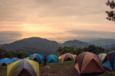 Adventures kamp Turizm ve çadır, görünüm orman manzara, dışarı