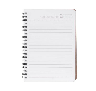 defter ve kalem üstünde a beyaz arka plan sevdalanma görünümü Kopyala yer, kırpma yolu ile izole