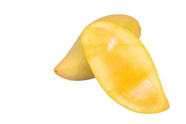 Owoce pyszne dojrzałe mango, mango, na białym tle. — Zdjęcie stockowe