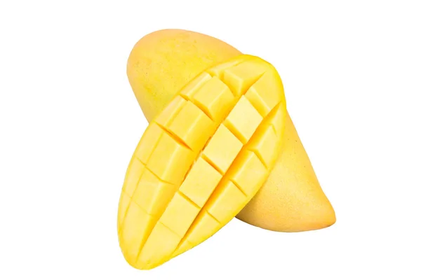 Deliciosa fruta madura de mango, mango sobre fondo blanco . — Foto de Stock
