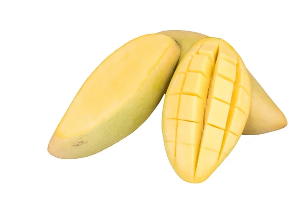 Deliciosa fruta madura de mango, mango sobre fondo blanco . — Foto de Stock