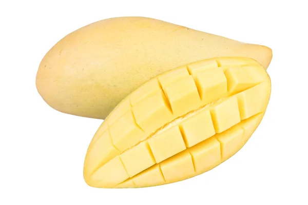 Deliciosa fruta madura de mango, mango sobre fondo blanco . — Foto de Stock