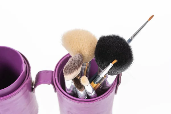 Bunch of make-up brushes - Cosmetics and beauty. Make-up brushes — Stock Photo, Image