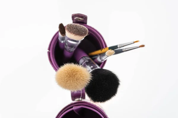 Bunch of make-up brushes - Cosmetics and beauty. Make-up brushes — Stock Photo, Image