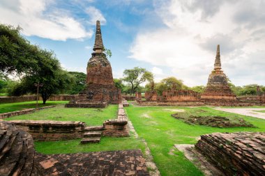 Tayland 's Temple - eski pagoda adlı Wat Phra Sri Sanphet, Ayutthaya Historical Park, Tayland