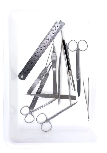 Medicinska kirurgiska handverktyg. Medicin och hälsa. Experimentella verktyg isolerat objekt på vit bakgrund med cliping Path — Stockfoto