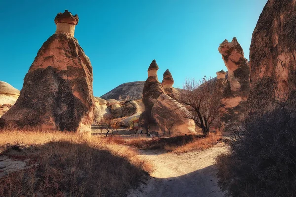 Capadocia Turquía Chimenea Hadas Champiñones Piedra Multicabeza Valle Los Monjes —  Fotos de Stock