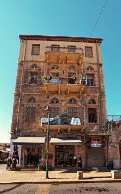 Tel-Aviv, İsrail, Ekim 2017. Tel Aviv'de eski Jaffa'nın pitoresk sokak