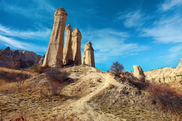 Rock Formations Known Fairy Chimneys Love Valley Goreme Cappadocia Region — Stock Photo, Image