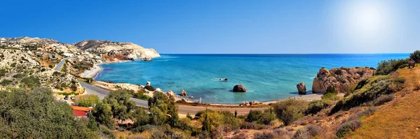 Rocha Afrodite Petra Tou Romiou Berço Afrodite Deusa Grega Amor — Fotografia de Stock