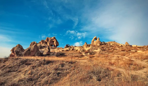 Vista Sobre Arco Rochoso Vale Das Espadas Kiliclar Vadisi Perto — Fotografia de Stock