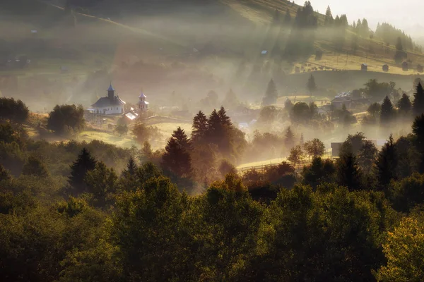 Summer Sunrise Bucovina Romania — Stock Photo, Image