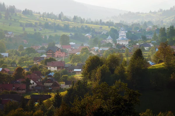 Lever Soleil Été Bucovina Roumanie — Photo