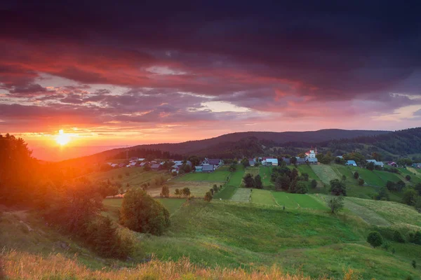 Beautiful Countryside Sunrise Sumemrtime — Stock Photo, Image