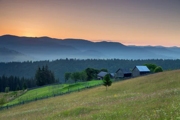 Wunderschöne Landschaft Sonnenaufgang Der Sommerzeit — Stockfoto