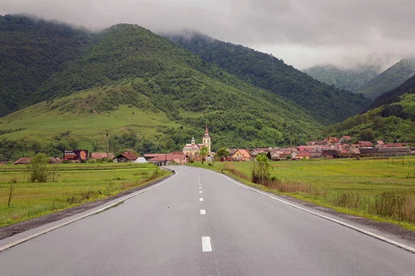 Empty Mountain Road Transylvania — Stock Photo, Image