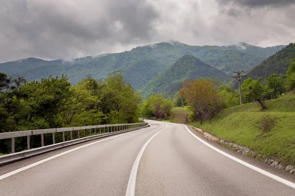Empty Mountain Road Transylvania — Stock Photo, Image