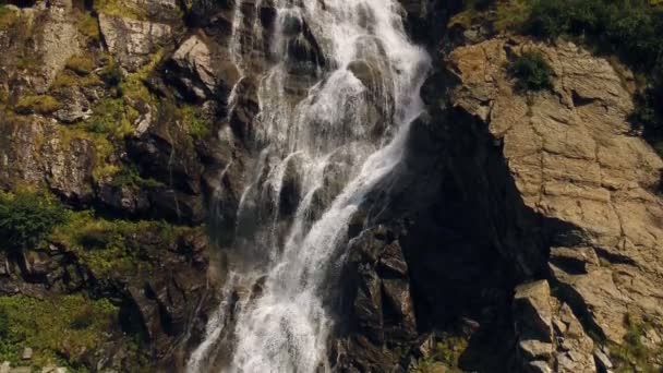 Balea Waterfall Fagarasa Mountains — Stock Video