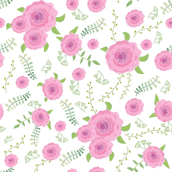 Çiçek deseni, tomurcuklar ve yapraklar. Kumaş, ambalaj kağıdı, kağıt bardak baskısı için. Kartlar için şablon, davetler