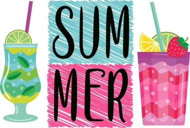 Yazlık pankartlar. Reklam, partiler, siteler, satışlar için vektör illüstrasyonu