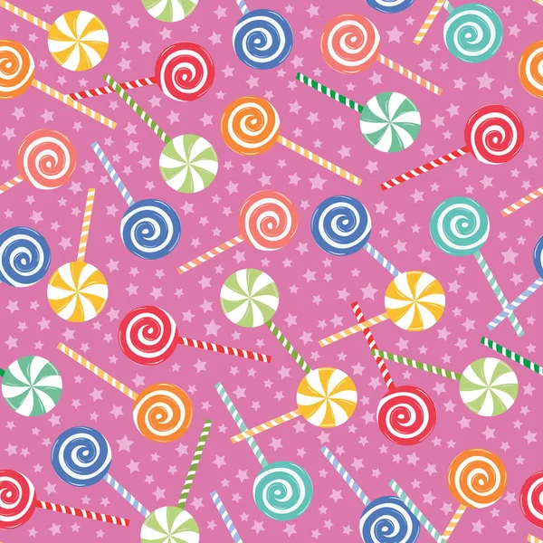 çok renkli karamel şekerler. Kusursuz desen. Ambalaj kağıdı, hediye kutusu ve doğum günü süslemeleri için.