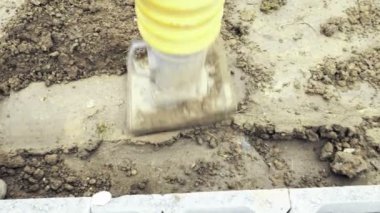 Jumping Jack kompaktör, titreşimli blower, mekanik atlama. Sıkıştırma makineleri, makineleri, toprak sıkıştırma için. Ayrıntı toprak işleri, İnşaat Sanayi