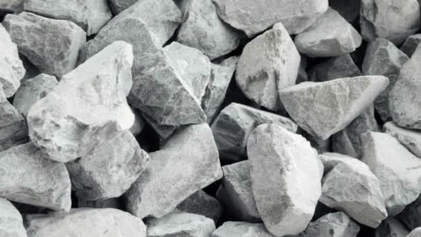 Gravel Large Fractions Crushed Stone Building Aggregate Stone Structure Pile — Stock Video