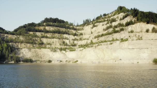 Mina Superfície Areia Com Piscina Poço Areia Com Área Natação — Vídeo de Stock