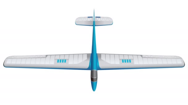 Modellsegler Grafische Animation Verschiedene Farbvarianten Mit Trasitionen Schöne Subtile Flugzeug — Stockvideo