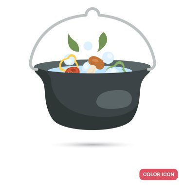 Kamp Melon çorbası renkli düz simgesi ile