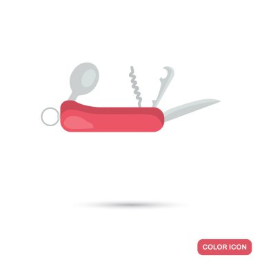 Çok fonksiyonlu bıçak renk düz simgesi katlama seyahat