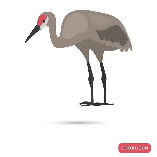 Canadese Heron Kleur Platte Pictogram — Stockvector