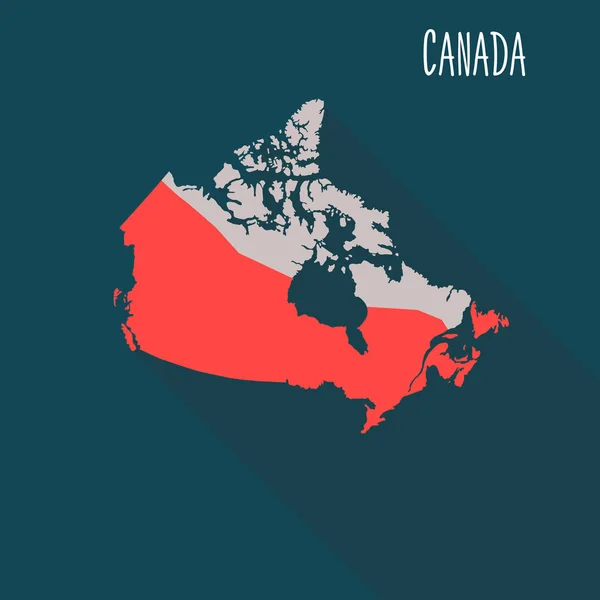 Плоская Иллюстрация Цвета Территории Канады — стоковый вектор