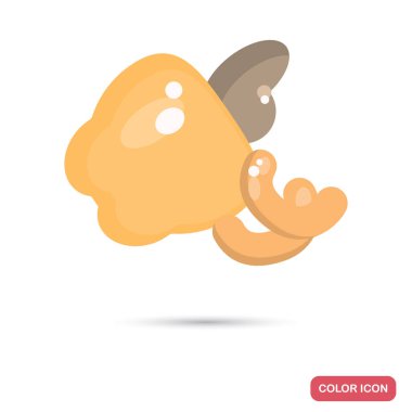 Kaju fıstığı renk düz simgesi