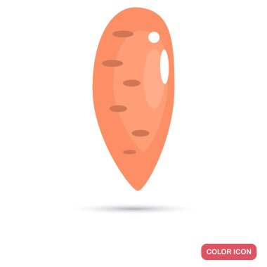 Tatlı patates renk düz simgesi