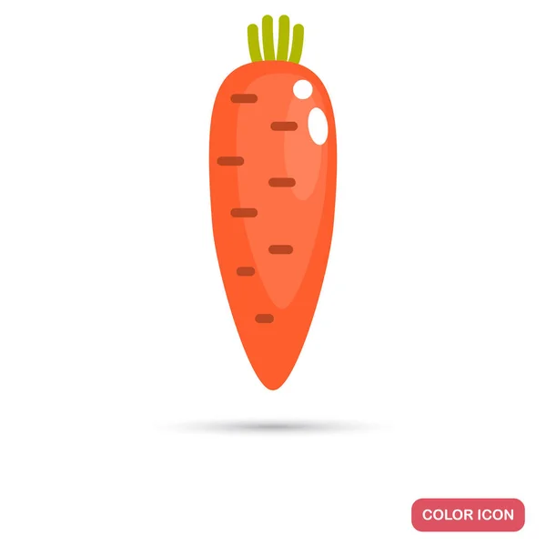 Zanahoria Color Icono Plano — Vector de stock
