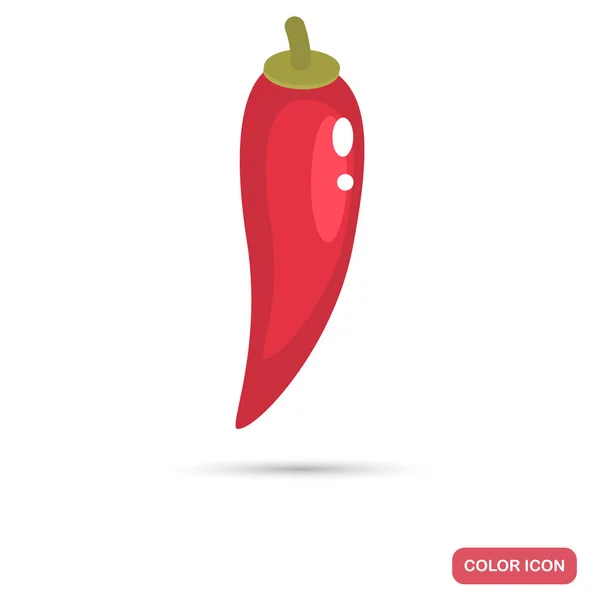 Chilifarbe Flaches Symbol — Stockvektor