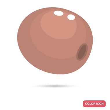 Kivi Meyve renk düz simgesi