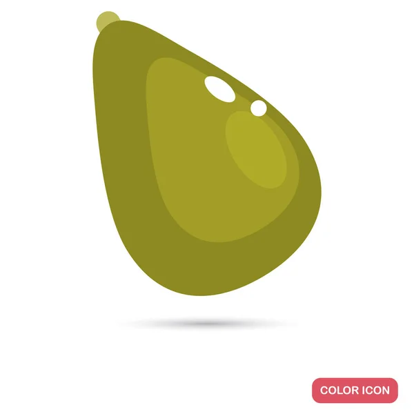 Papaya Fruta Color Icono Plano — Vector de stock