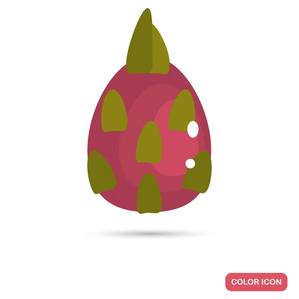 Δράκος Φρούτα Επίπεδη Εικονίδιο Χρώμα — Διανυσματικό Αρχείο